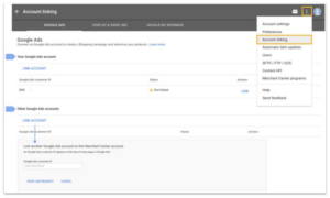 Link you Google Merchant Center account