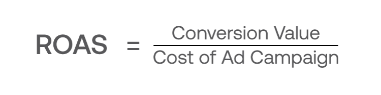 Conversion value cost of ad campaign.